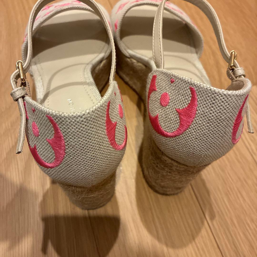 Louis Vuitton ウェッジソールサンダル ベージュ・ピンク