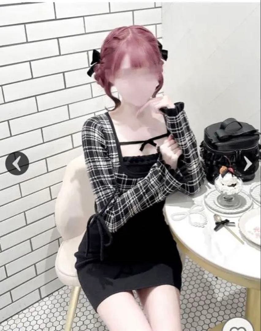 ハニーミュウ チェックリボンドッキングワンピース