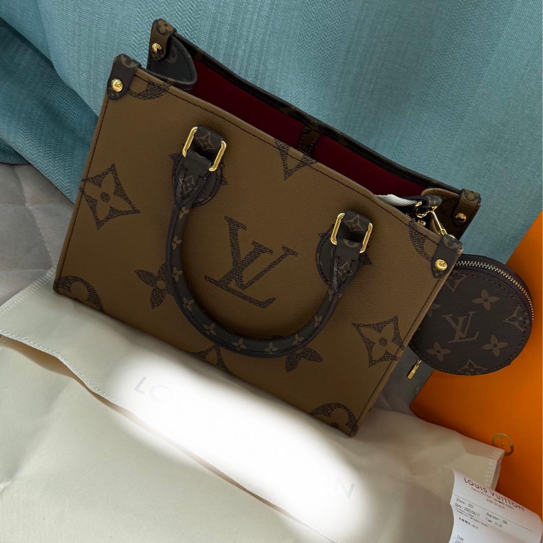 ◎即購入OK ブラウンとベージュのレザーショルダーバッグ