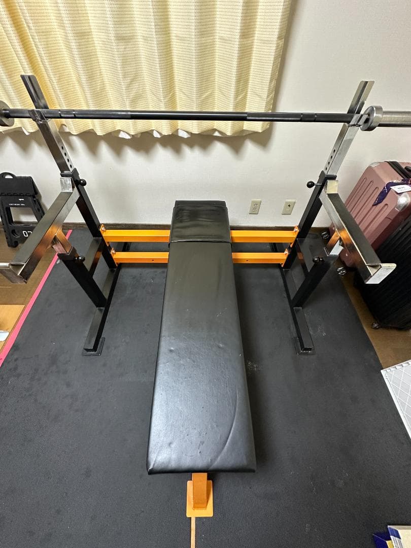 《Bo-bobo》ベンチプレス台　 バーベル・プレート・プレートラック