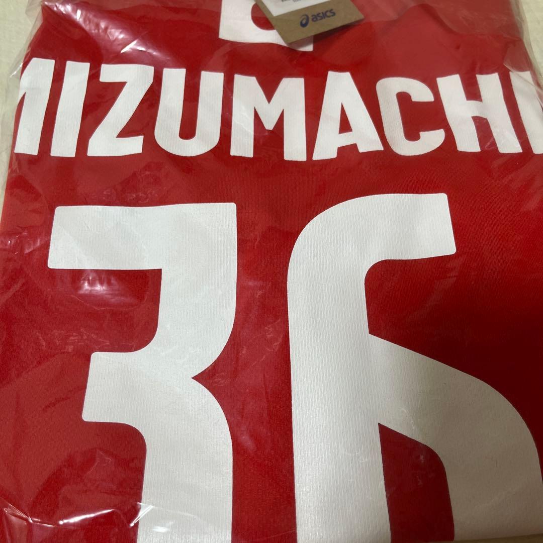 asics バレーボールシャツ 36 水町泰杜 応援Tシャツ2025