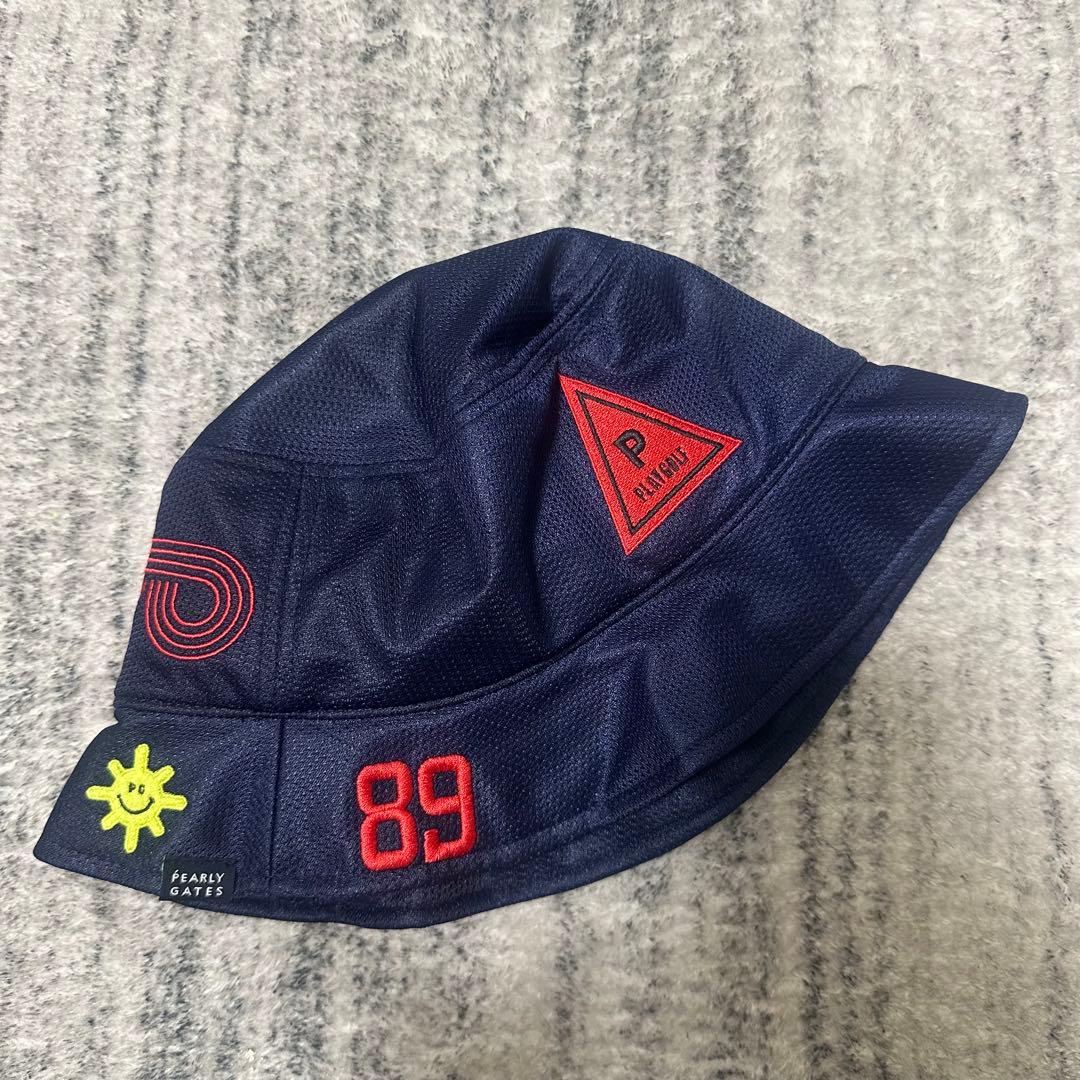 新品・未使用✨PEARLY GATES ユニセックス バケットハット ネイビー