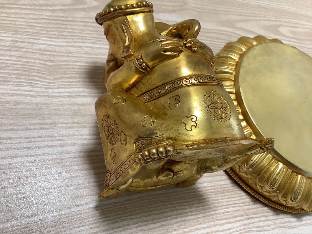 《 チベット密教　新品　1点物 》 オリジナル　鍍金　歓喜天　ガネーシャ　A