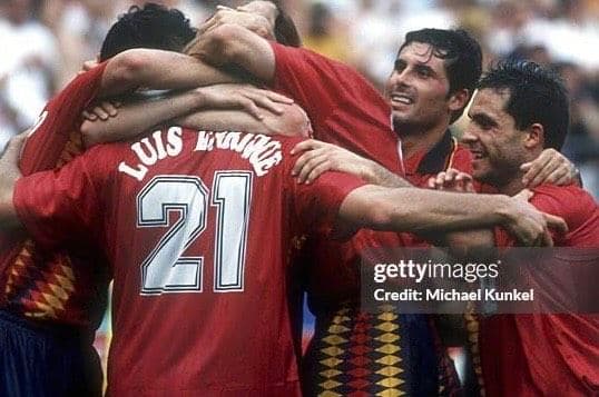 1994 スペイン代表　ルイス・エンリケ　アディダスオフィシャル　ユニフォーム