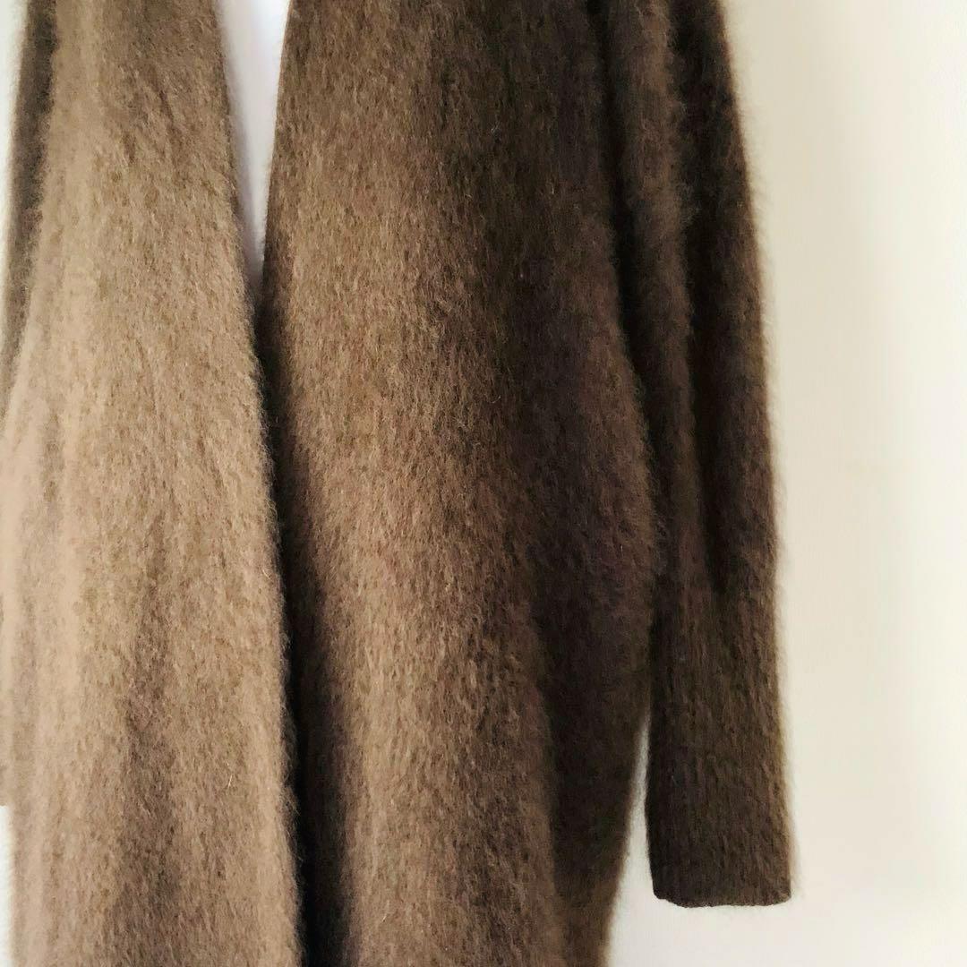 美品✨ガリャルダガランテ ふわふわラクーン100% ロングカーディガン ブラウン