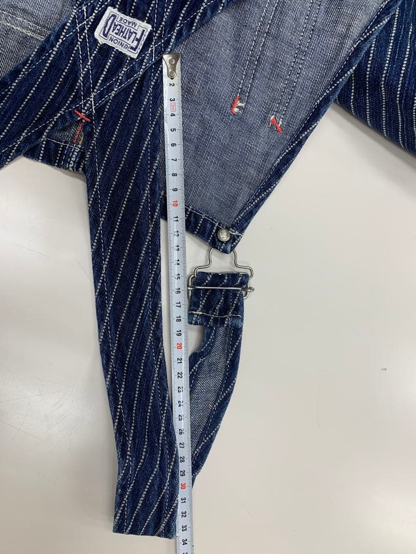 【日本製】オールドフラットヘッド デニム ウォバッシュ オーバーオール