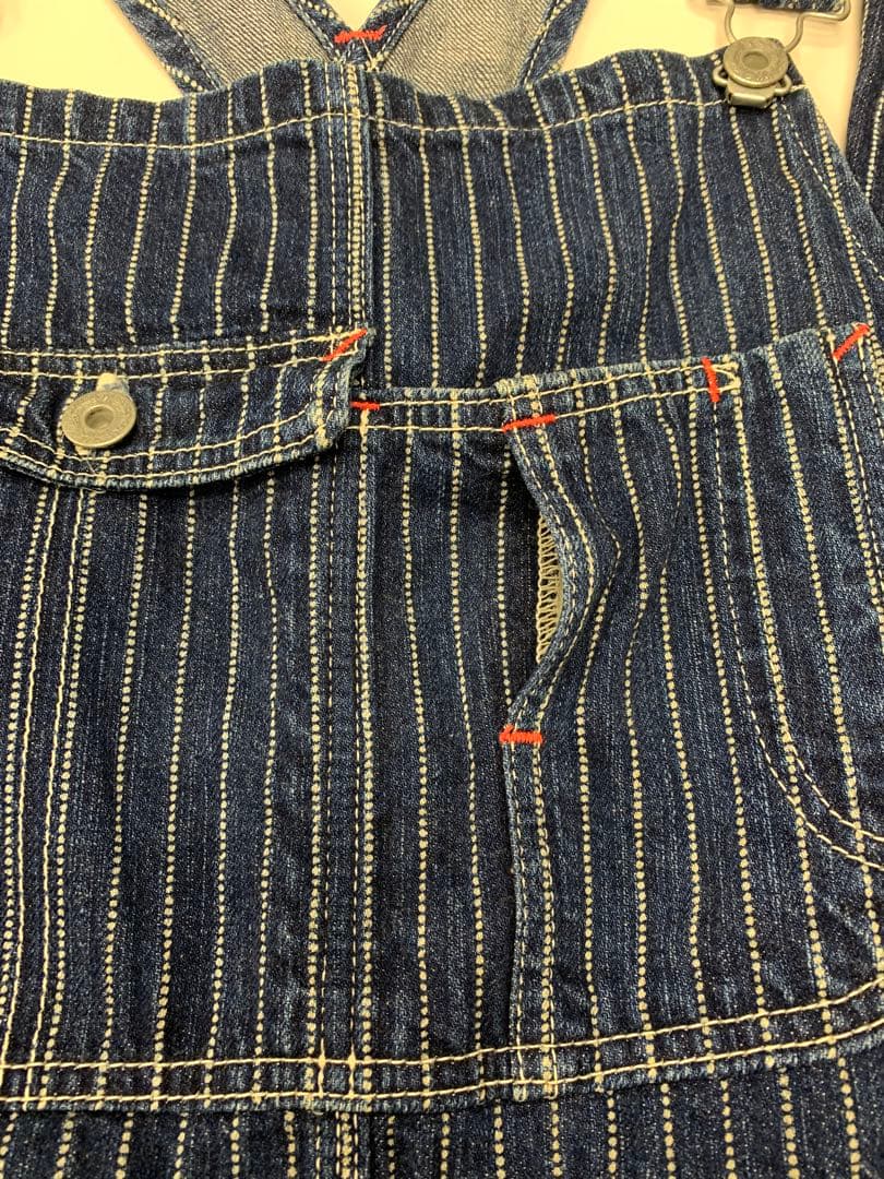 【日本製】オールドフラットヘッド デニム ウォバッシュ オーバーオール