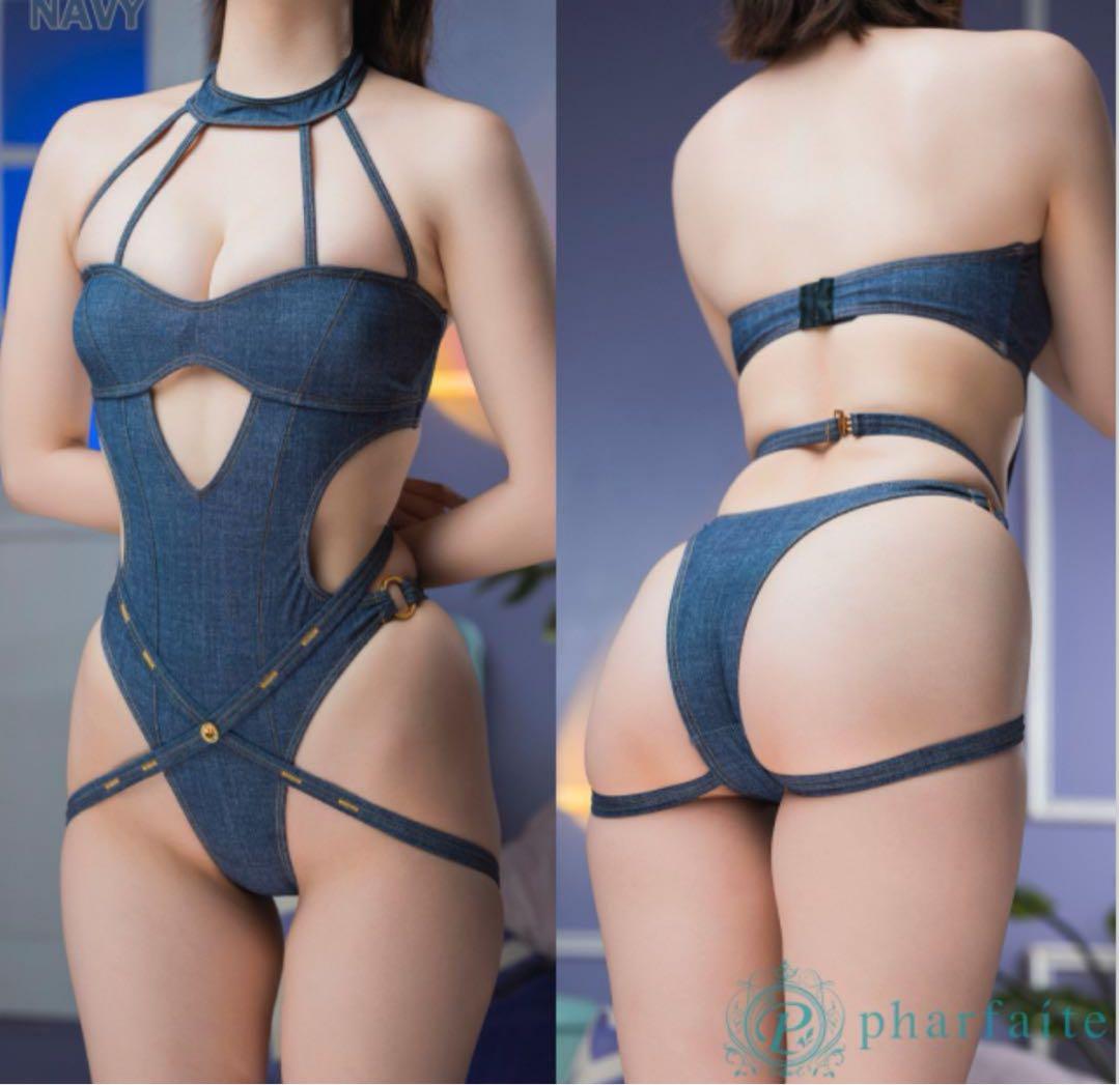 完売品【pharfaite】Harness Denim Luxe ネイビー