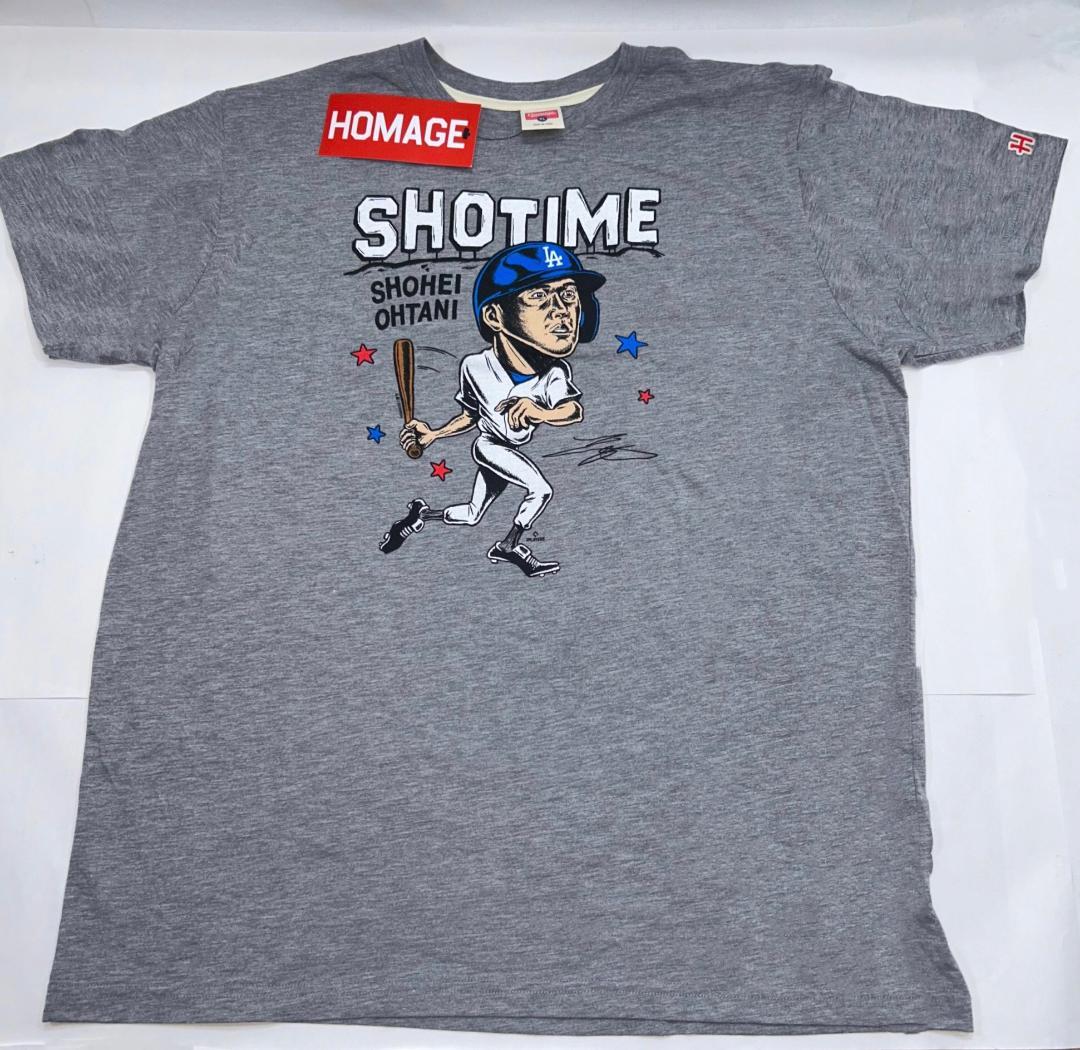 MLB 大谷翔平 ドジャース グラフィック Tシャツ XLサイズ グレー