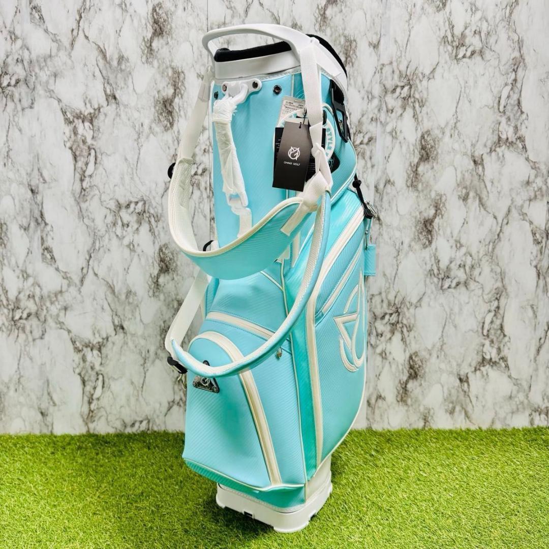 【新品未使用】オムニックス スタンド式 キャディバッグ ゴルフバッグ ブルー