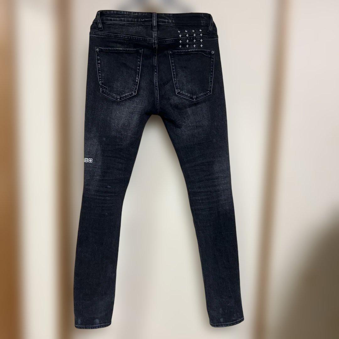 Ksubi スビ ブラック ダメージ デニム パンツ スキニー