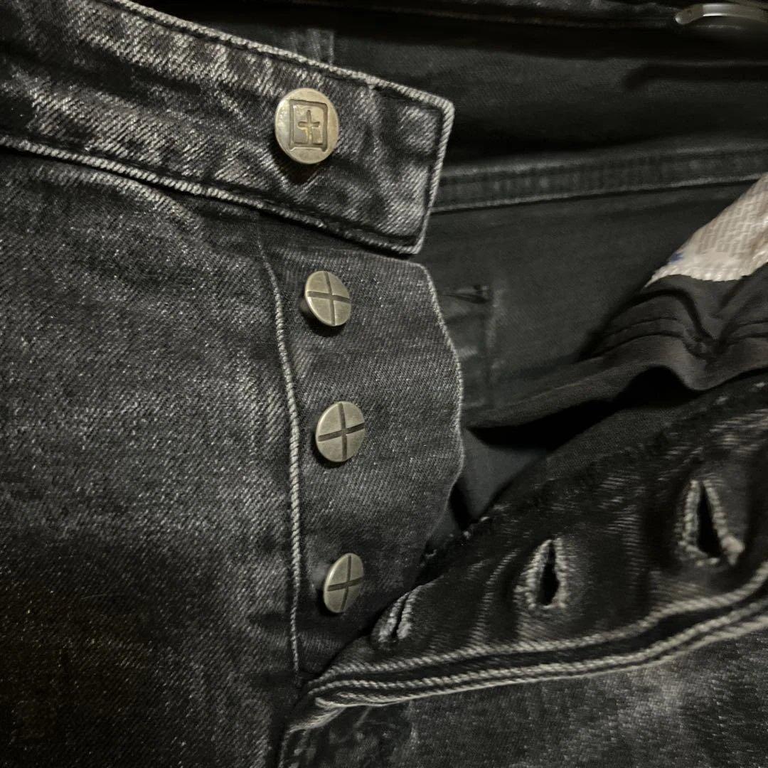 Ksubi スビ ブラック ダメージ デニム パンツ スキニー