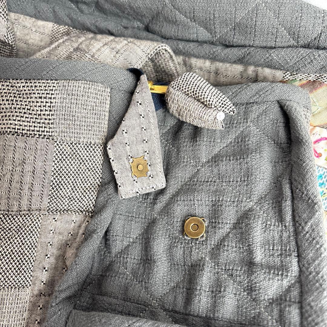 ハンドメイドパッチワーク　2way使い　大きめバック　ハウスと花とスー NO49