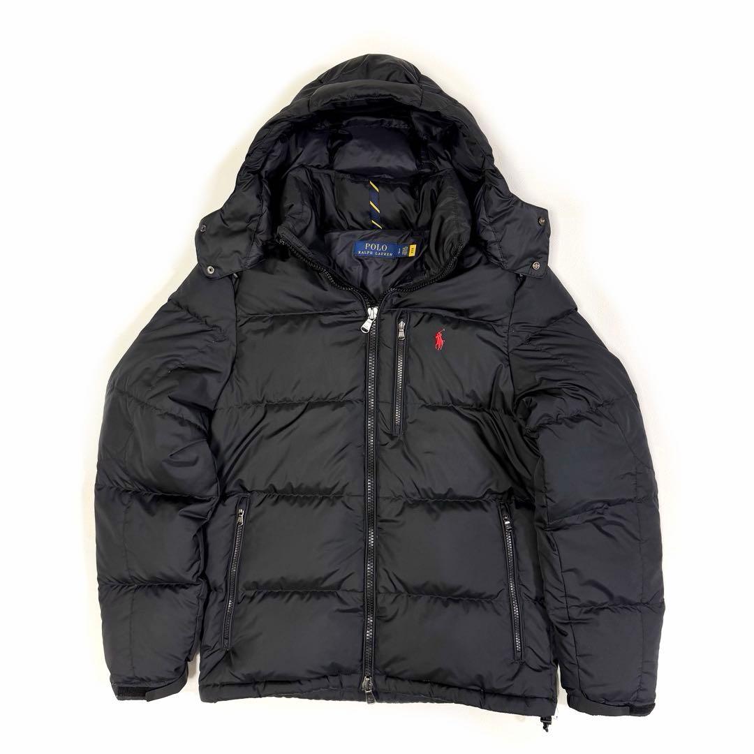 ポロラルフローレン ダウンジャケット ポニー フード 近年モデル ブラック S