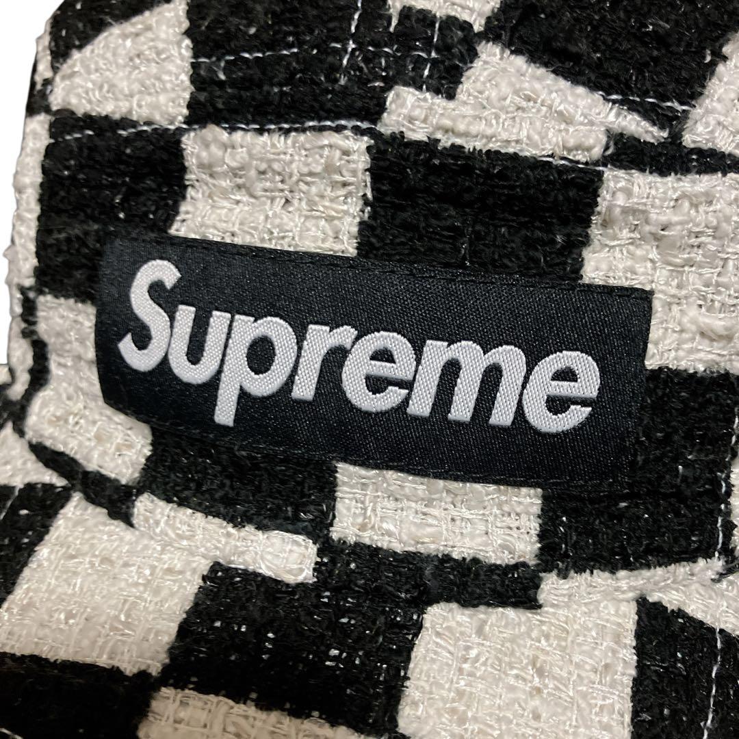 Supreme Checkerboard Camp Cap キャンプキャップ 黒