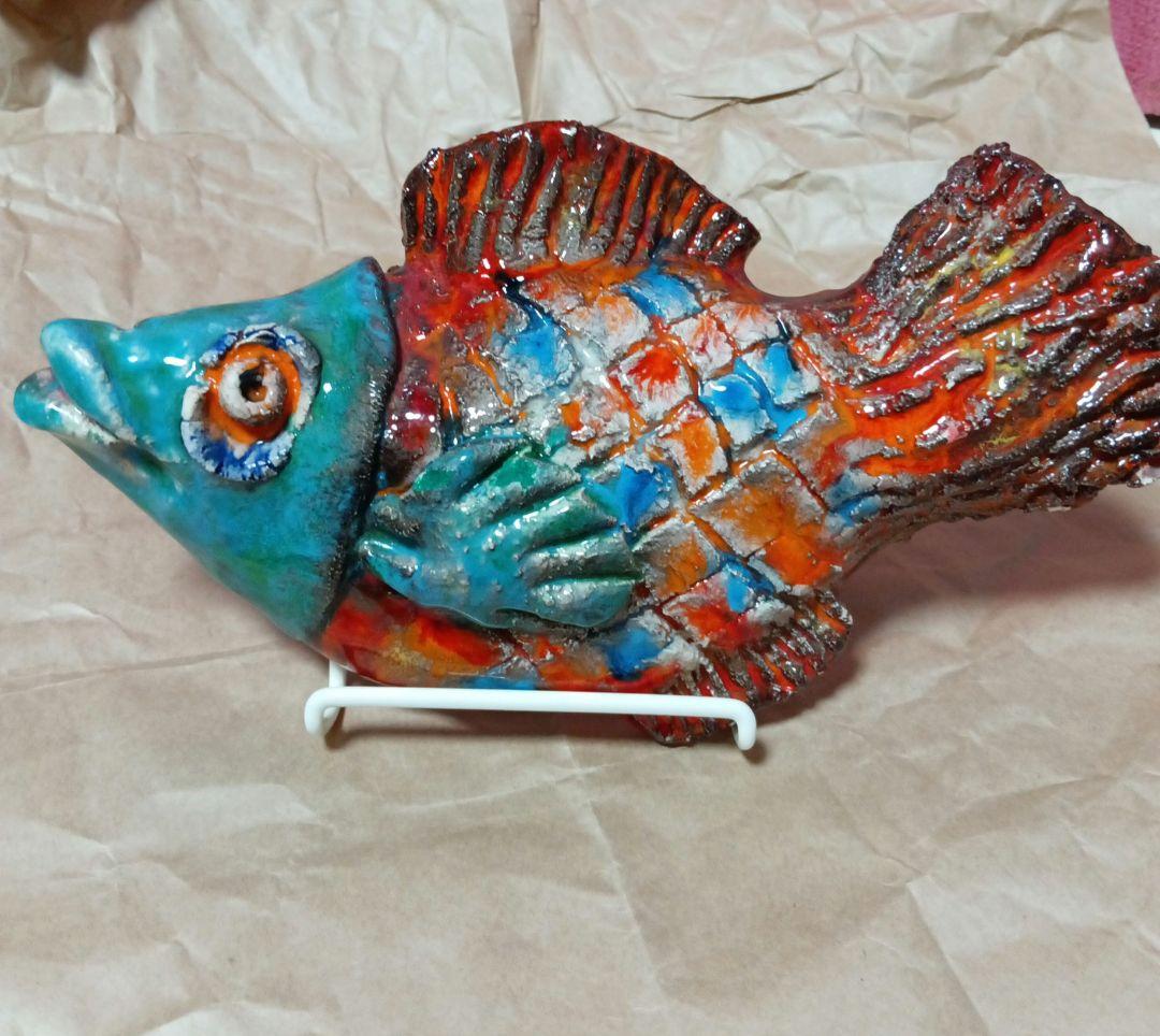 森正陶芸 陶器 SEYEI 魚 壁掛け セーエーヴィンテージ オブジェ