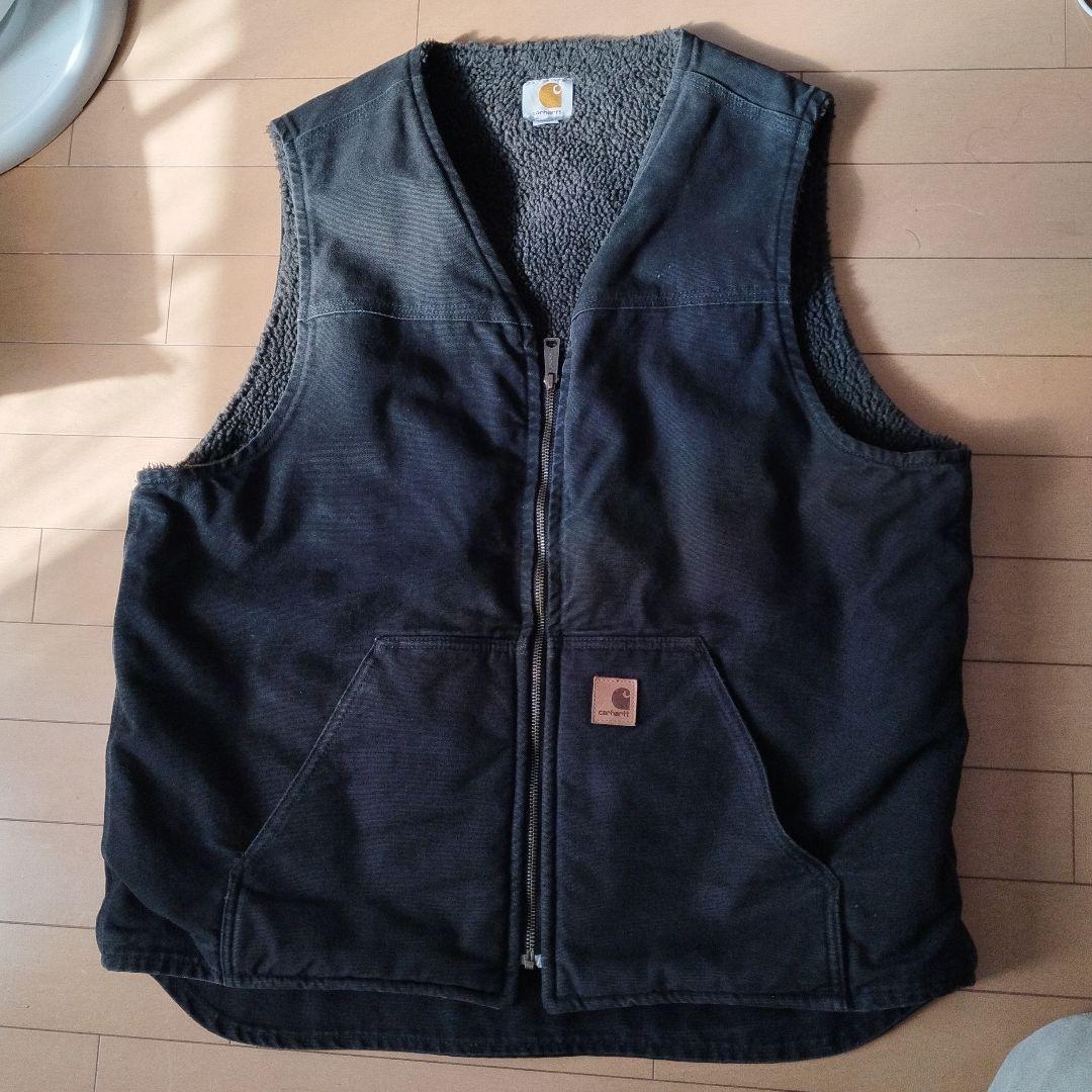 Carhartt XL ブラックダック ベスト今日明日価格