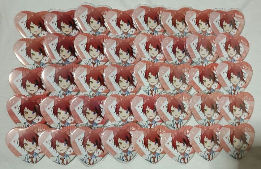 すとぷり　莉犬　缶バッチ　ハナミライ　7周年　ハートの缶バッチ