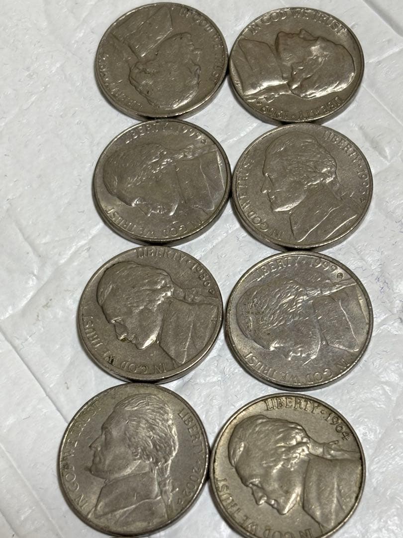 アメリカ5セント年数バラバラ