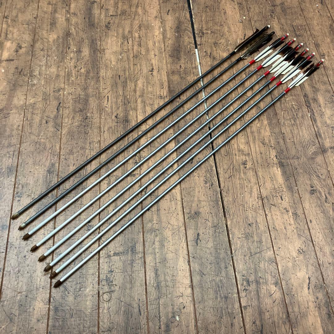 昭和レトロ 弓道具 矢 矢羽 武道具 101cm 104.5cm 8本セット
