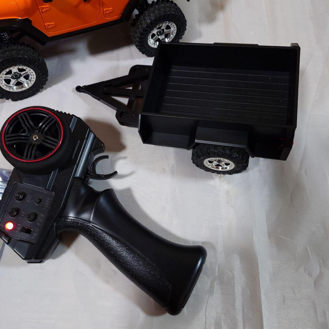 N*い様 JJRC C8801本体、トレーラーなどセット（オレンジ・緑）