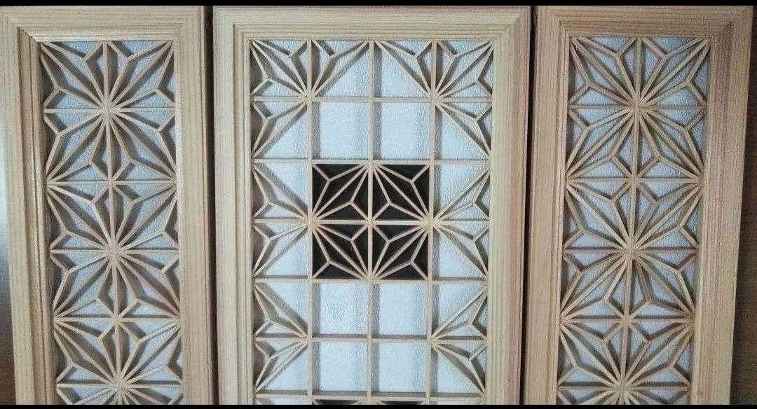 57❣️特価❣️ 麻の葉組子　アクリル板入り　３枚一組