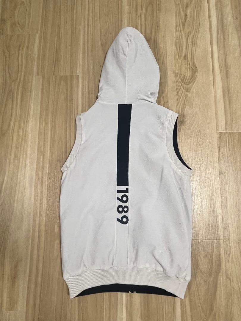 PG フード付きリバーシブルベスト 1989 ホワイト ブラック