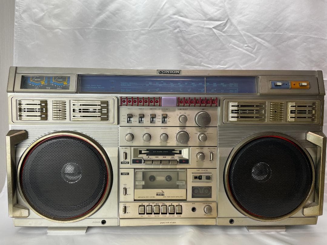 80年代 CONION C-100F レトロラジカセ シルバー