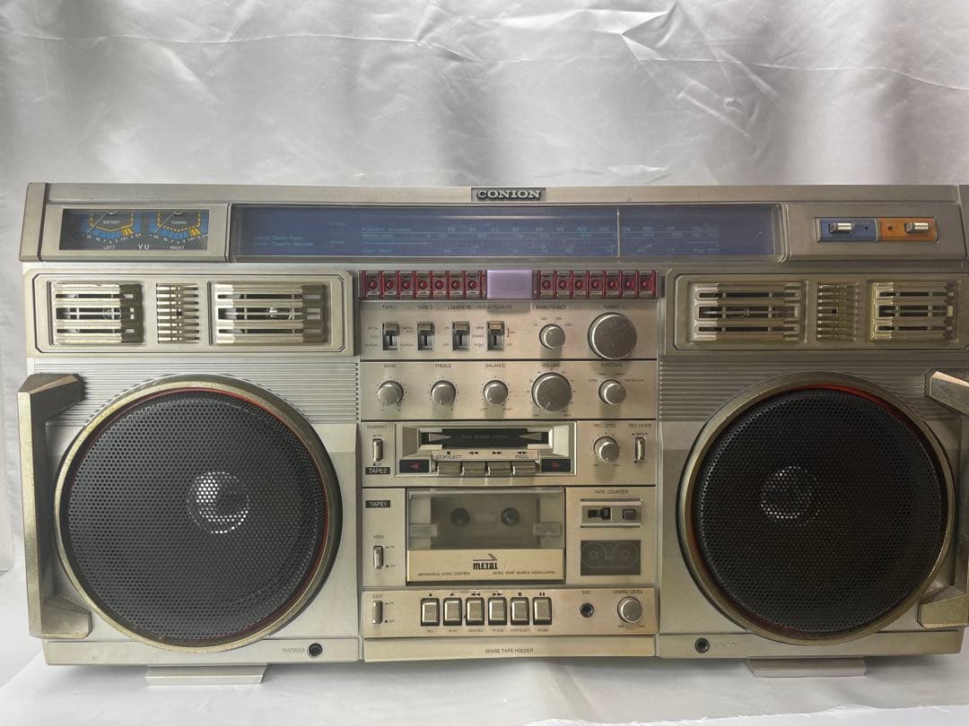 80年代 CONION C-100F レトロラジカセ シルバー