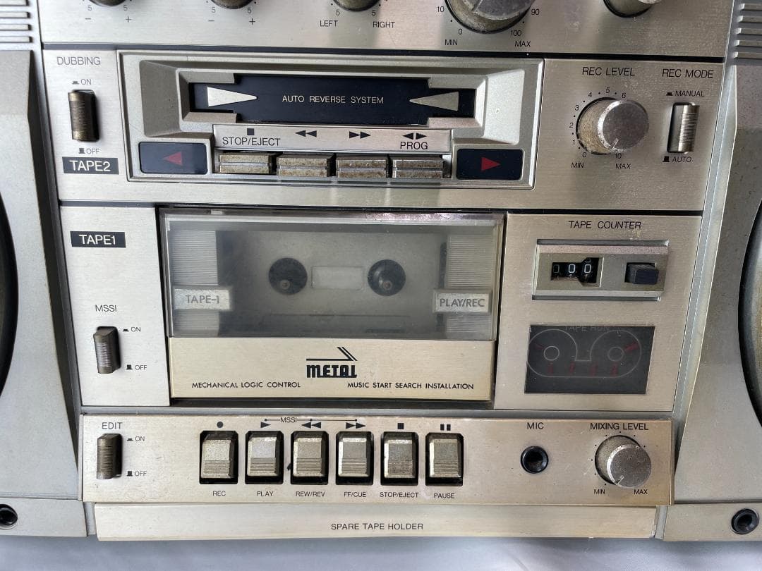 80年代 CONION C-100F レトロラジカセ シルバー