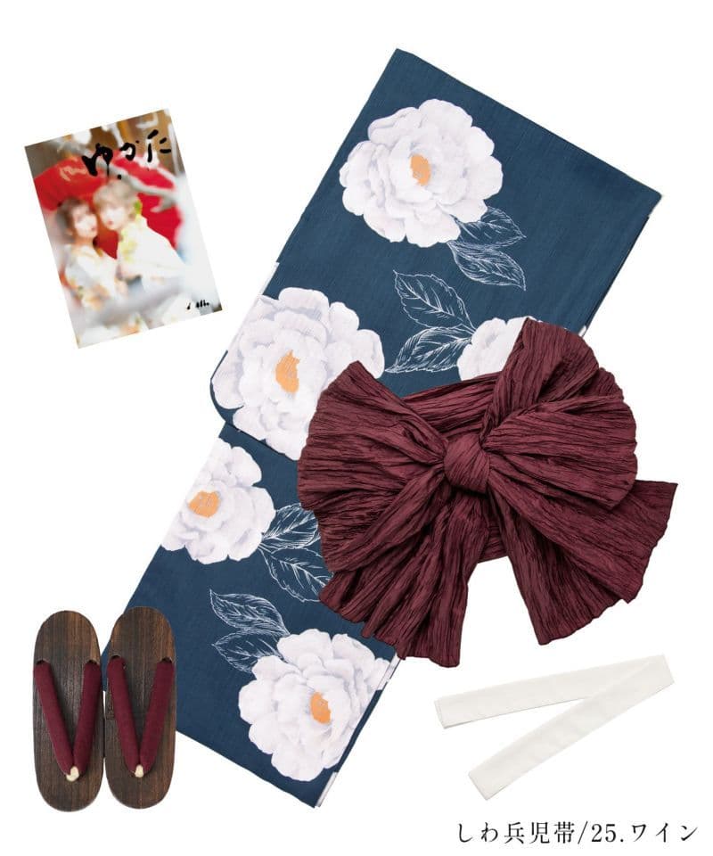 ♡Dita♡ 2025浴衣5点セット【涼風の藍紺牡丹】新品未使用