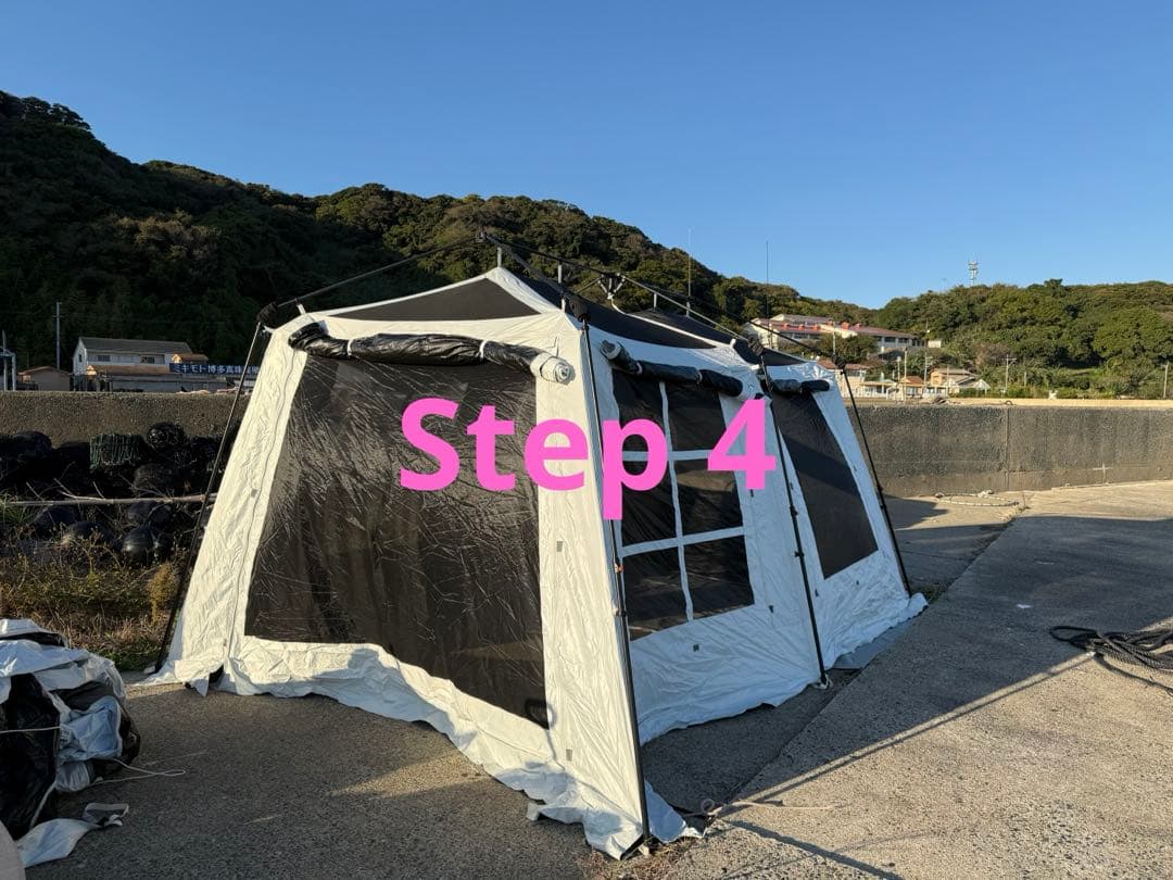 BLACK DOG大型折りたたみキャンプテント定価127600円 5分で組み立て