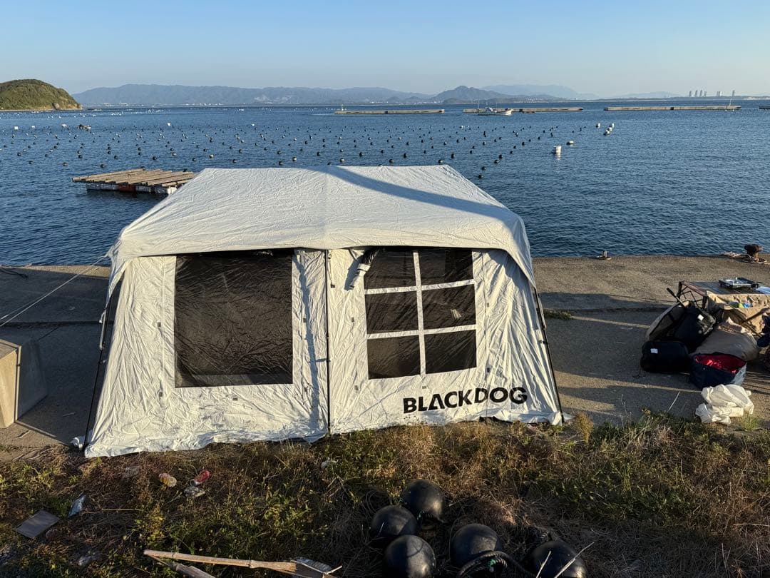 BLACK DOG大型折りたたみキャンプテント定価127600円 5分で組み立て
