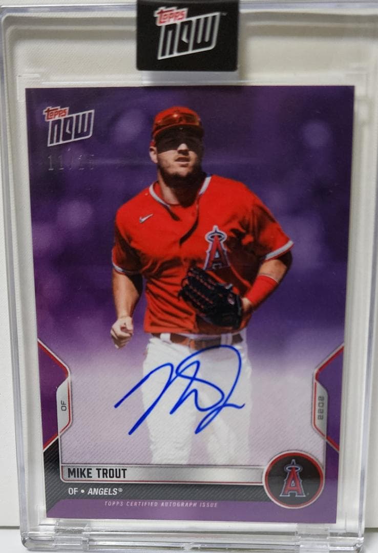 MLB☆マイク・トラウト 22 Topps Now 25枚限定直筆サインカード