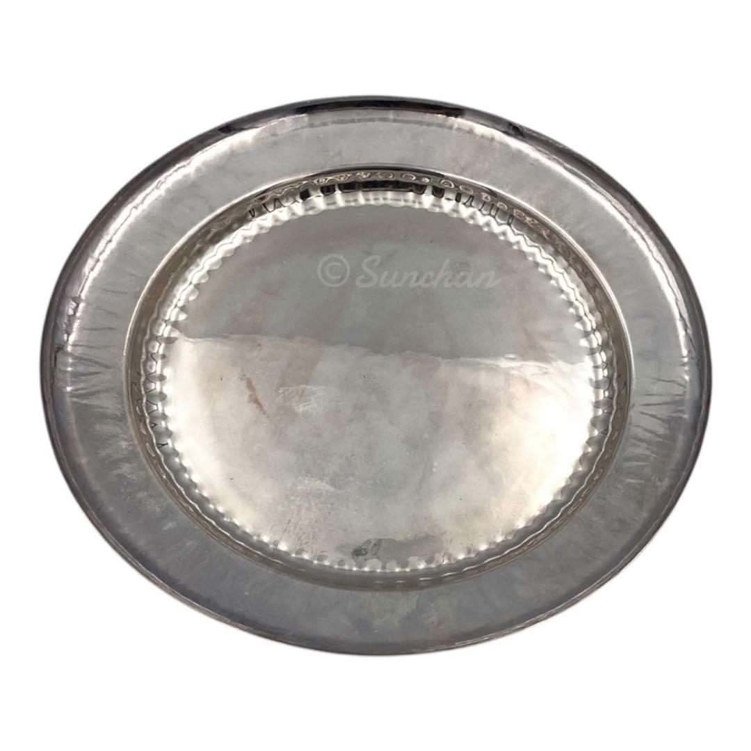 【希少品】 純銀青海盆 共箱付き 約116g 銀製品 SILVER 純銀刻印有