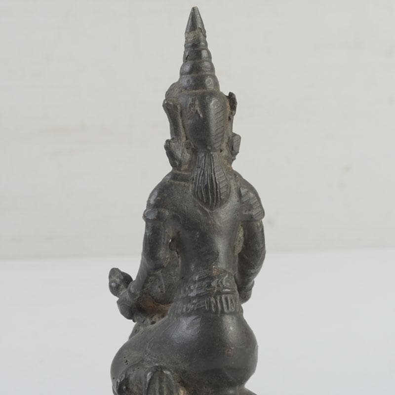 仏教美術　古銅　チベット仏　兎に観音像　仏像　置物　C　9867