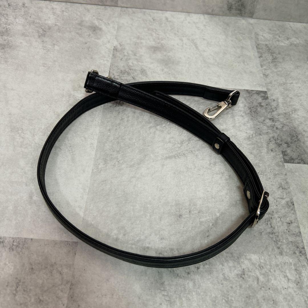 LANVIN ダレスバッグ 本革 2way レザー ブラック 黒 自立 鍵付き