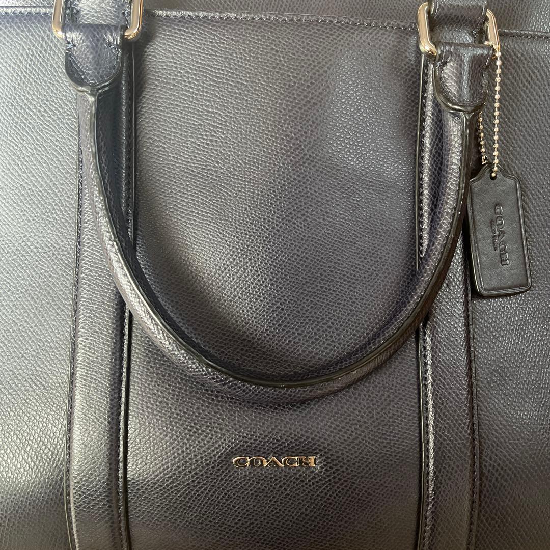 【よっしぃ】COACH ネイビー ビジネスバッグ