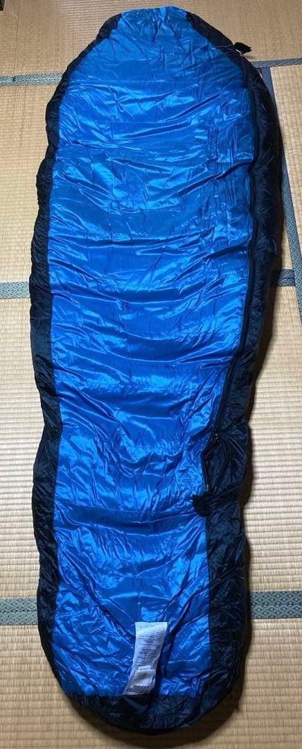 The North Face マミー型ダウン寝袋 青/黒　極寒地可能