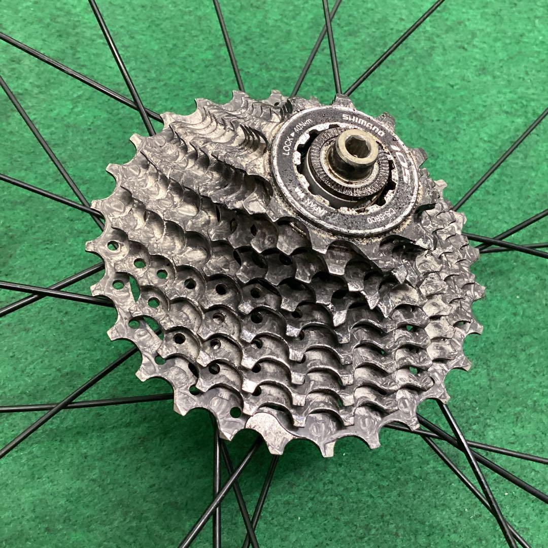 リア ホイール　アルミリム　後輪　700x25C 外装11段 タイヤ付 クイック