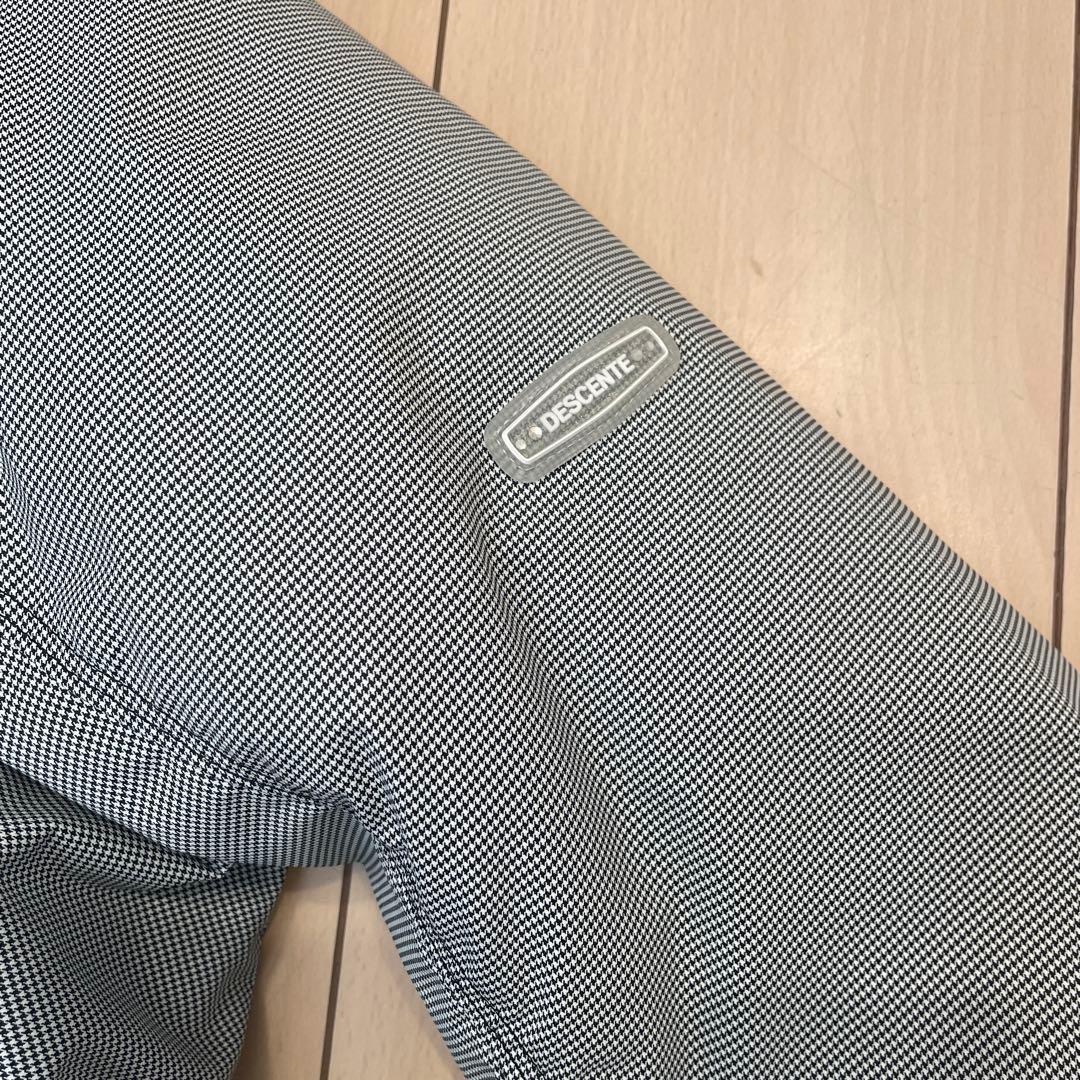 【DESCENTE】スキーウェア　9号上下セット　千鳥格子柄