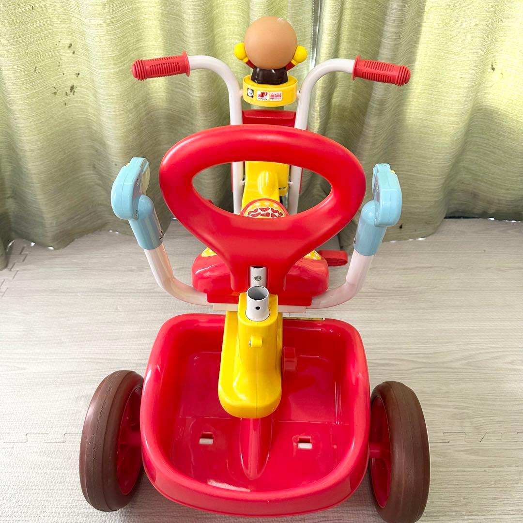 廃盤 レア アンパンマン 折りたたみ三輪車 オールインワンUP ほぼ未使用 美品