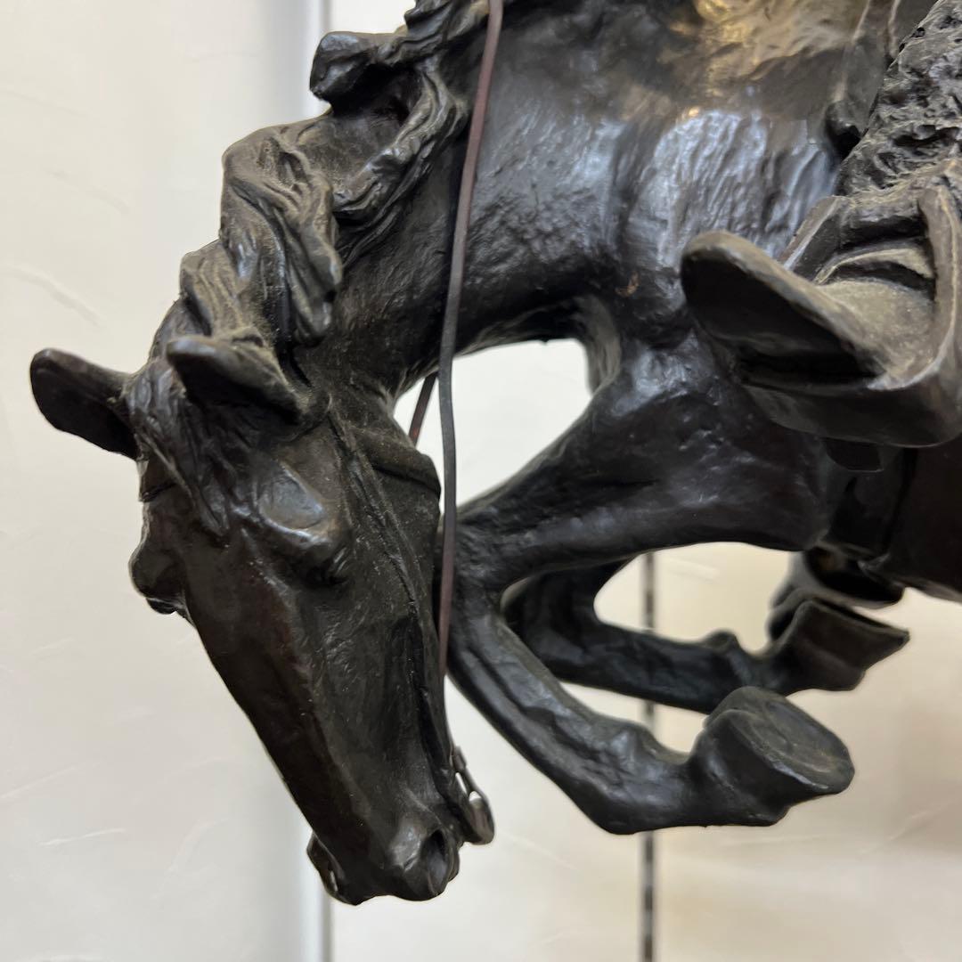 フランス　在銘　ブロンズ　ロデオ　32.2kg 高さ59㎝東な8-0106☆1F