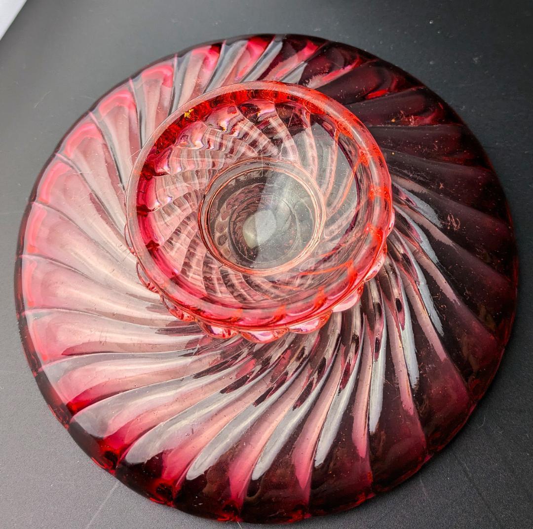 リビングを華やかに★オールドバカラ バンブー 15㎝センターピースフランス