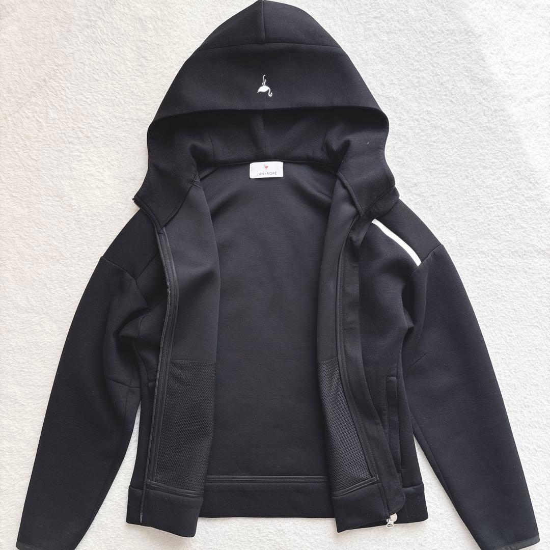 ジュン アンド ロペ エンボスロゴ フーディージップ長袖ブルゾン ゴルフウェア