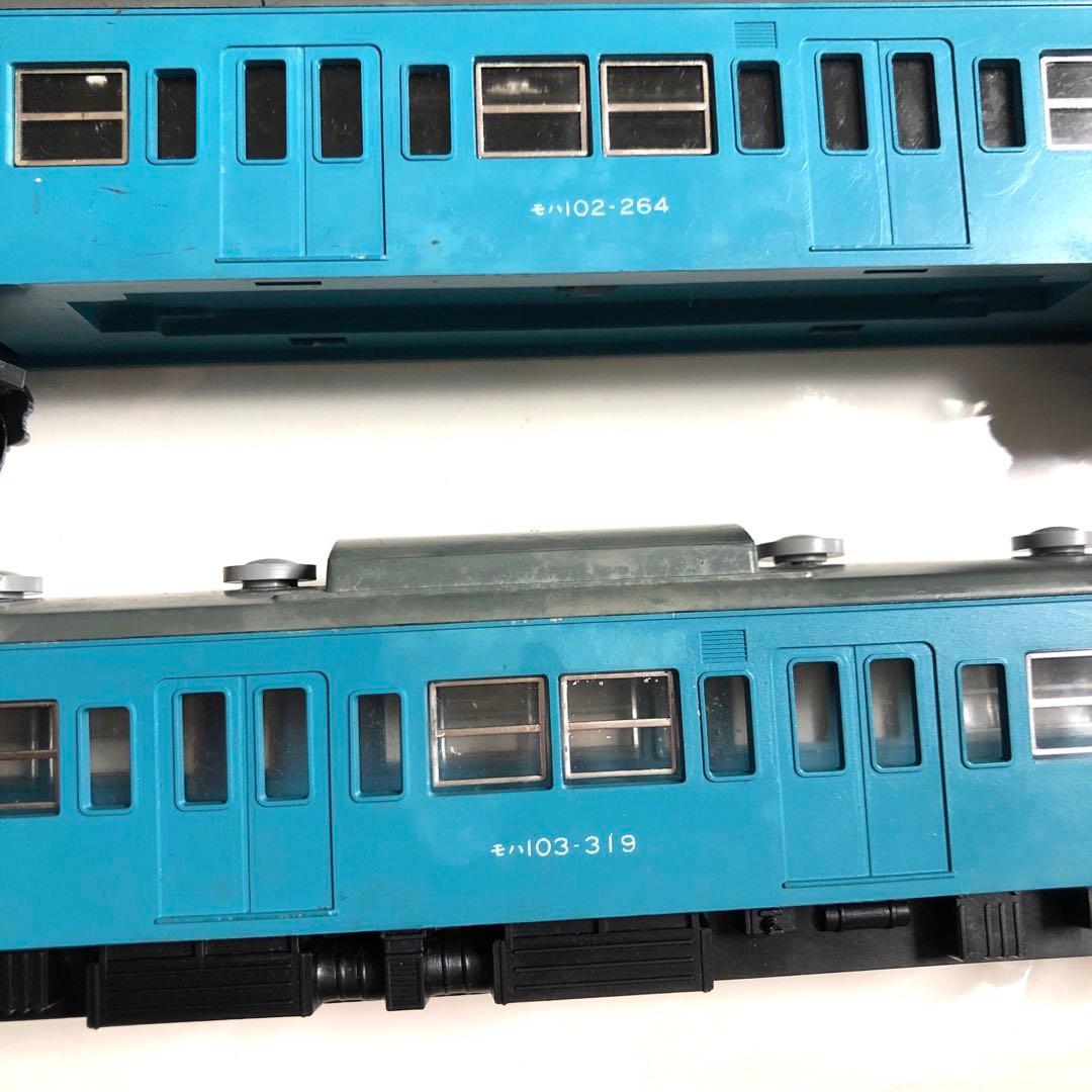 HOゲージ 103系通勤電車　スカイブルー　3両セット