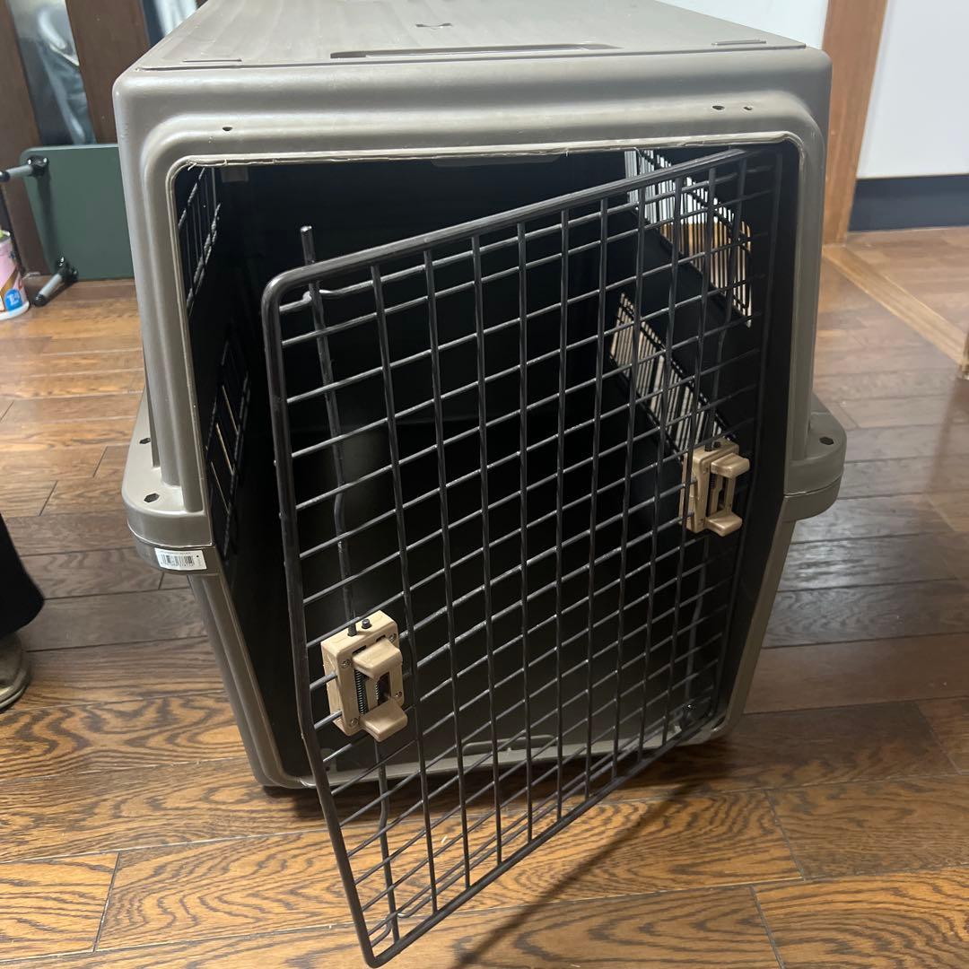 大型犬用プラスチック犬ケージ グレー