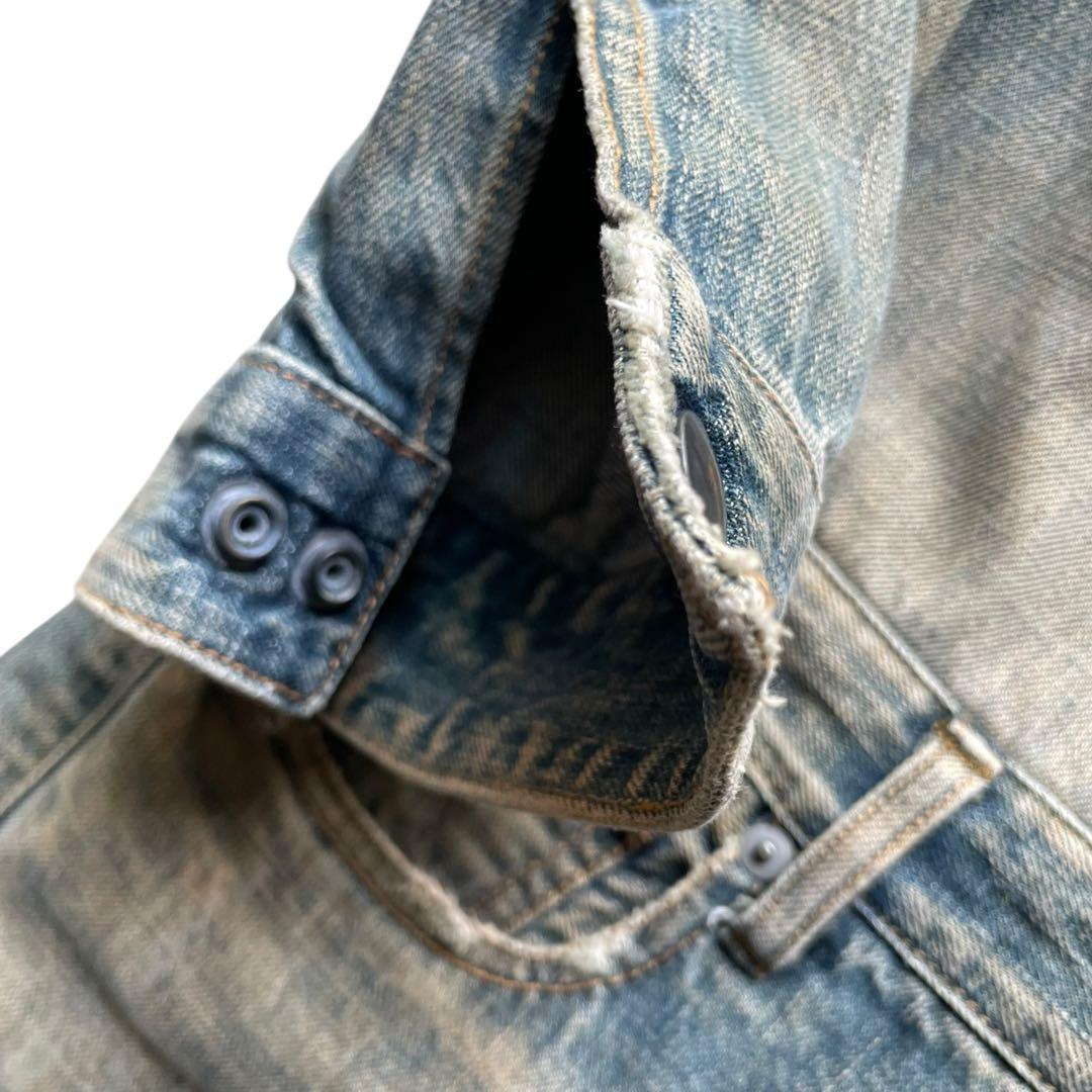 アディクトクローズ USED加工 デニム ジャンプスーツ オールインワン 34