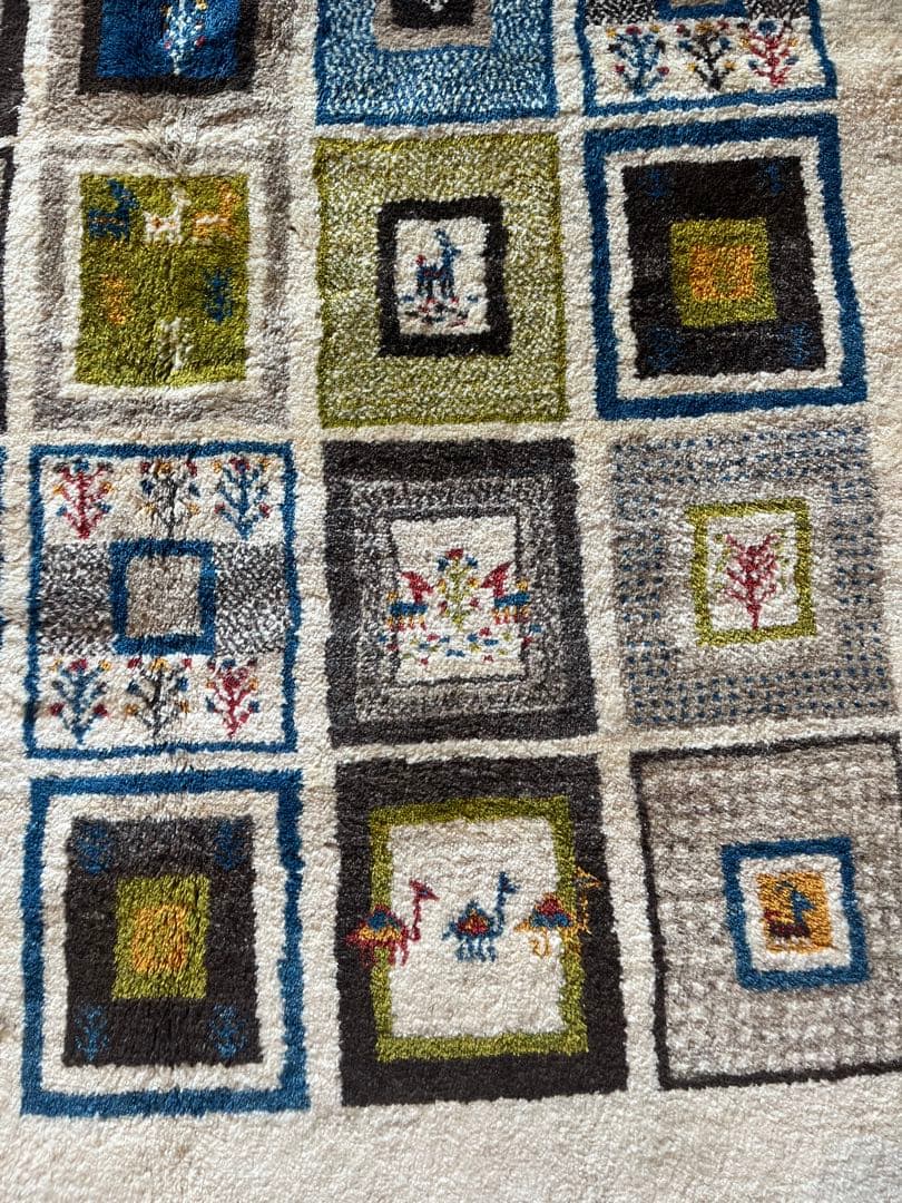 【専用】手織りギャッベ　美品！ 約200cm×150cm