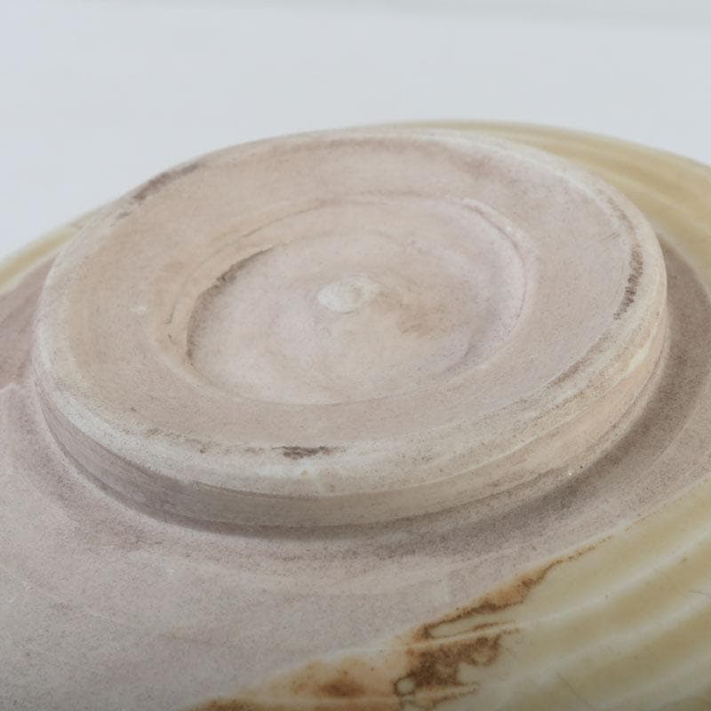 茶道具　北大路魯山人作　黄瀬戸　茶碗　共布　黒田陶々庵極め箱　V　9608